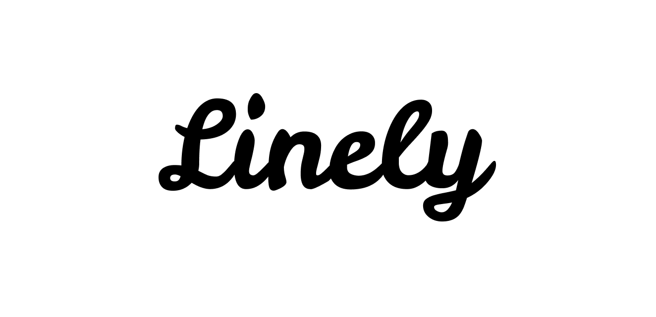 Linely logo on a white card